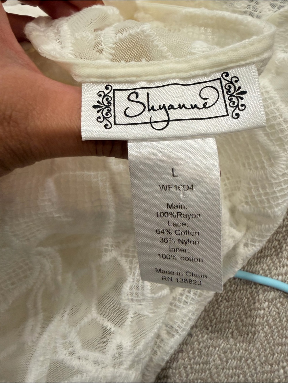 Shyanne Ivory Lace-Detail Mini Dress - Picture 4 of 4